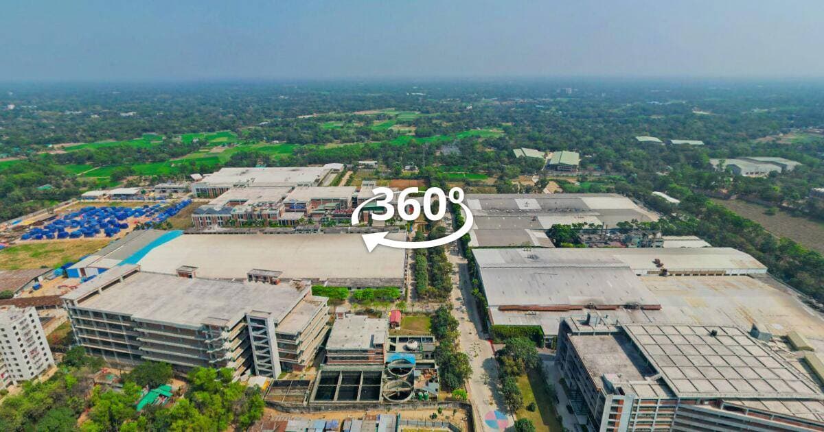 Textile Zone — aerial 360° view